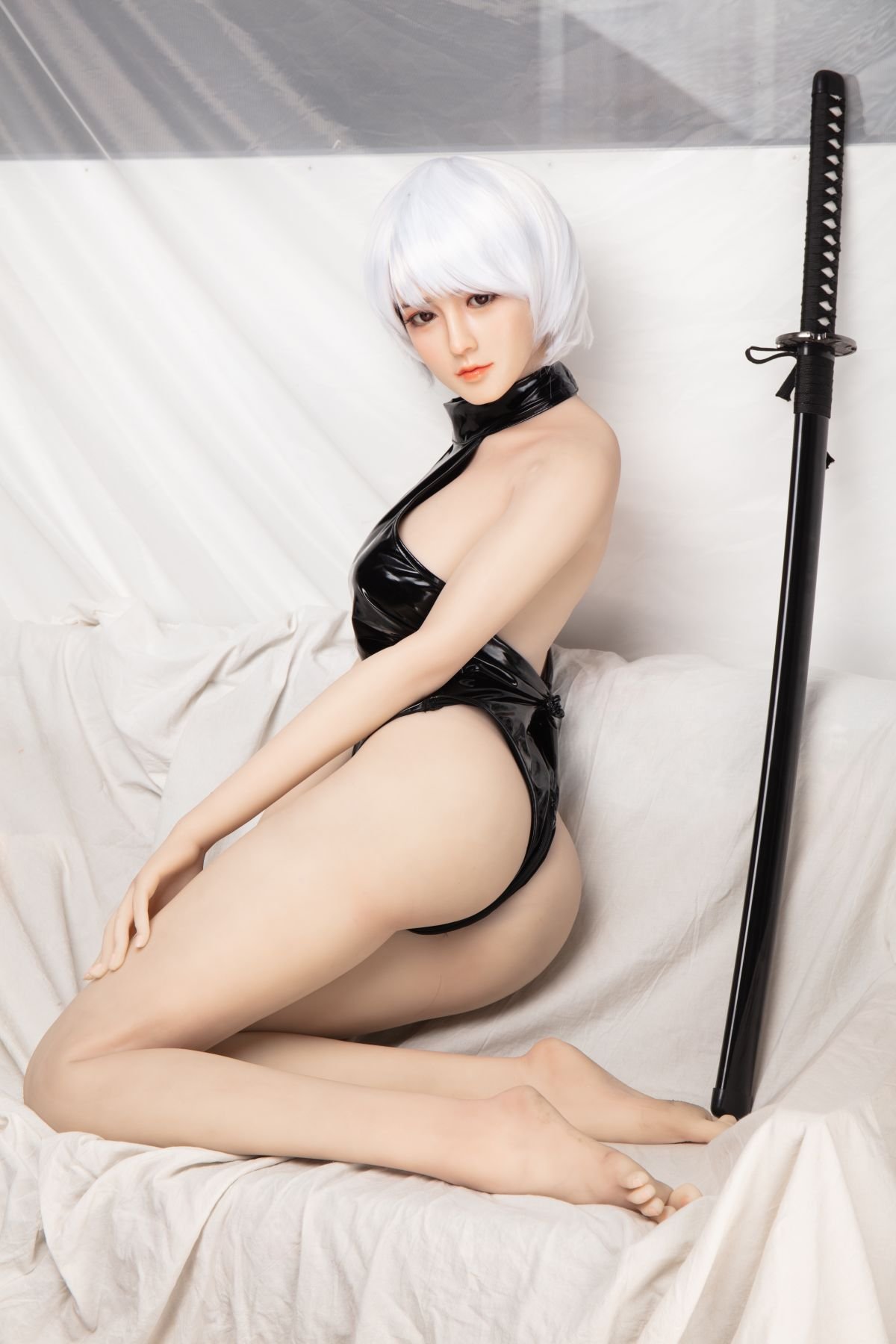 Asuka - Boneca sexual realista asiática de 160 cm com cabelo branco e estilo anime, com cabeça de silicone e corpo de TPE - Image 23