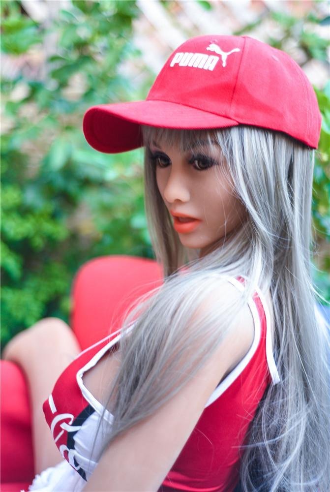 Andréia - Boneca sexual de 170 cm (5,5 pés) com cabelo cinza para homens, boneca sexual de seios grandes realista - Image 8