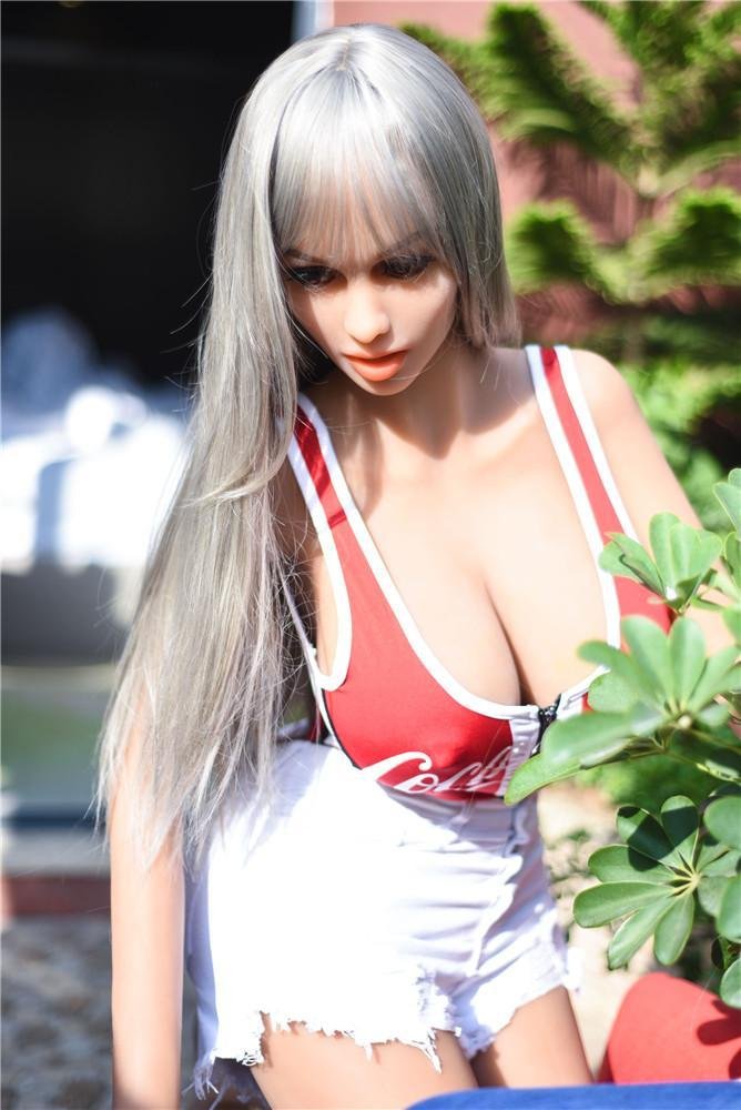 Andréia - Boneca sexual de 170 cm (5,5 pés) com cabelo cinza para homens, boneca sexual de seios grandes realista - Image 9