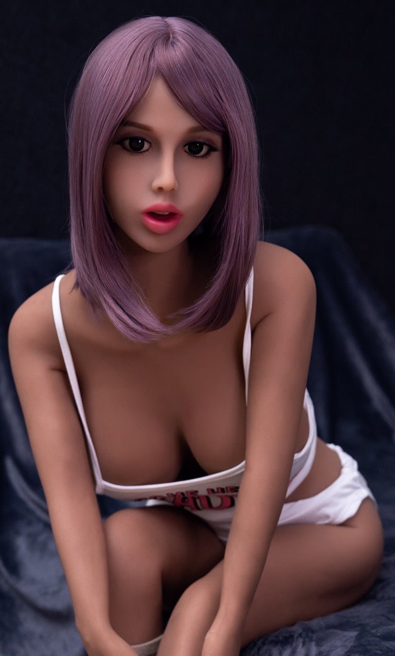 Carreira - Boneca sexual sexy de 140 cm (4,5 pés) feita de TPE e com cabelo roxo - Image 3