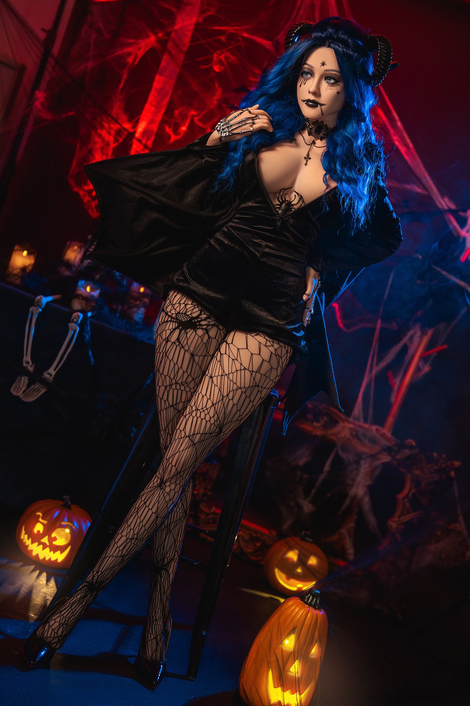 Kemina - Púpila de Halloween adulta de silicona total ultrarealista de 164 cm - Image 6