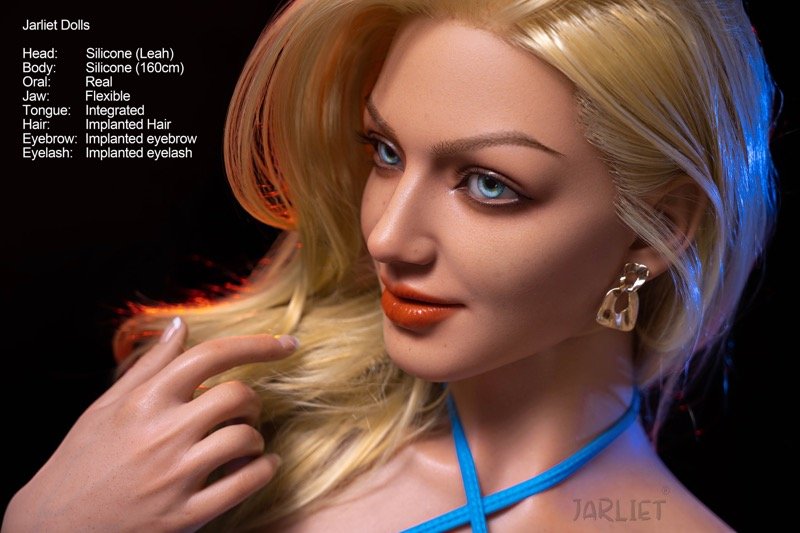 Leah - Boneca sexual europeia de silicone puro, loira de 160 cm (5,2 ft), com olhos azuis - Image 39