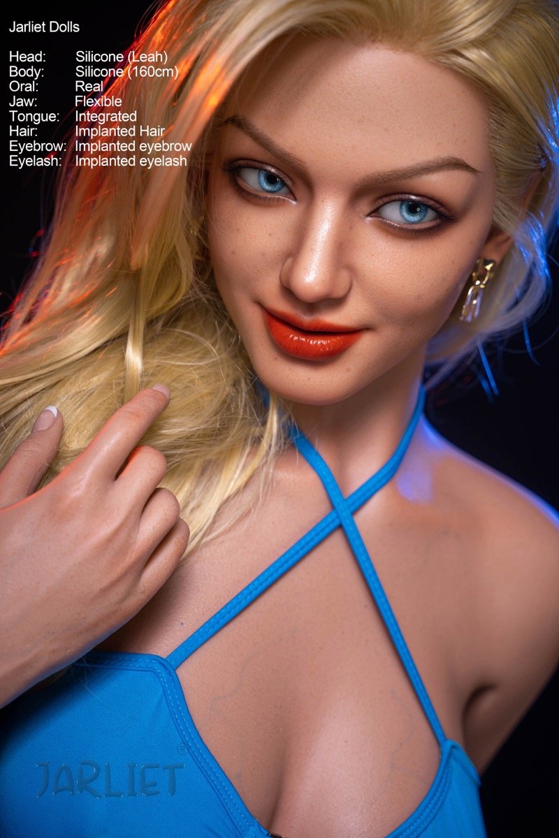Leah - Boneca sexual europeia de silicone puro, loira de 160 cm (5,2 ft), com olhos azuis - Image 7