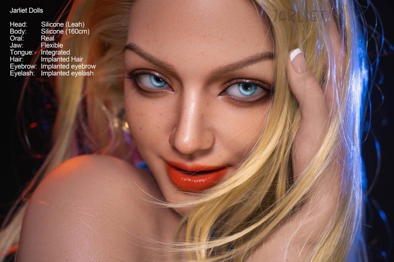 Leah - Boneca sexual europeia de silicone puro, loira de 160 cm (5,2 ft), com olhos azuis - Image 35