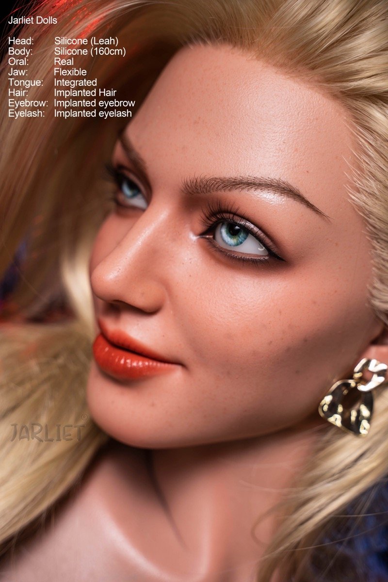 Leah - Boneca sexual europeia de silicone puro, loira de 160 cm (5,2 ft), com olhos azuis - Image 25