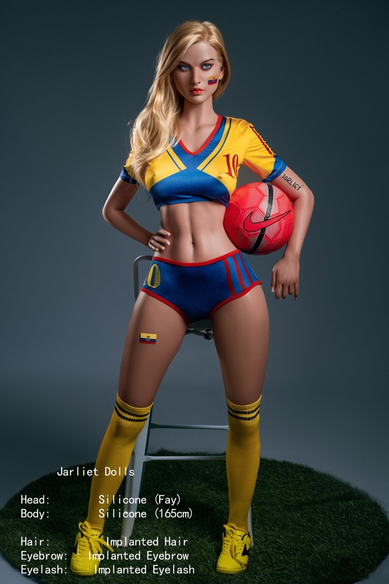 Fay - Boneca ocidental de silicone completo, loira de olhos azuis, 165 cm (5,4 pés) - Image 6