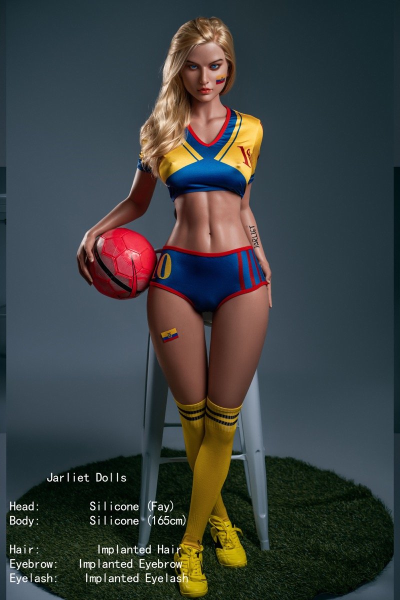 Fay - Boneca ocidental de silicone completo, loira de olhos azuis, 165 cm (5,4 pés) - Image 9