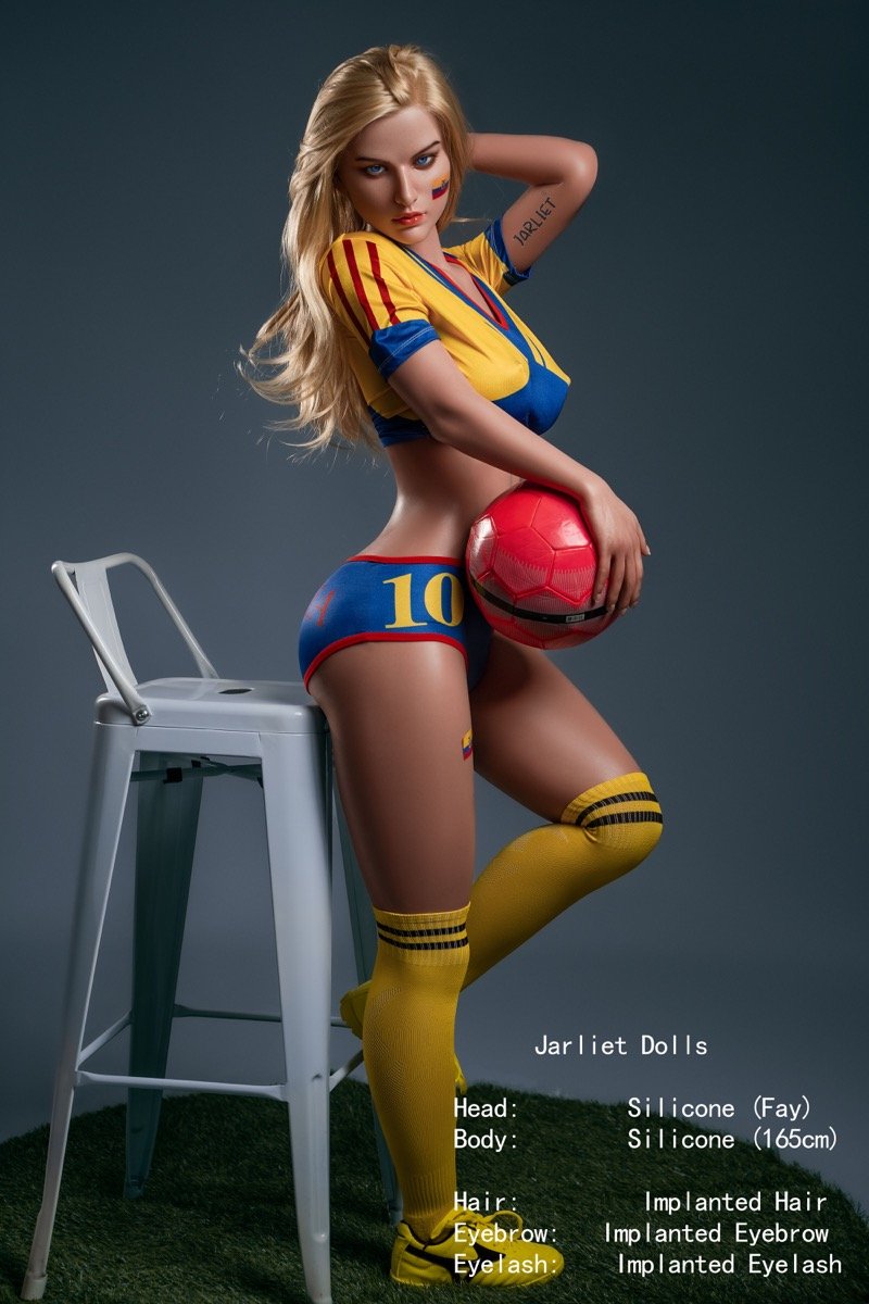 Fay - Boneca ocidental de silicone completo, loira de olhos azuis, 165 cm (5,4 pés) - Image 21