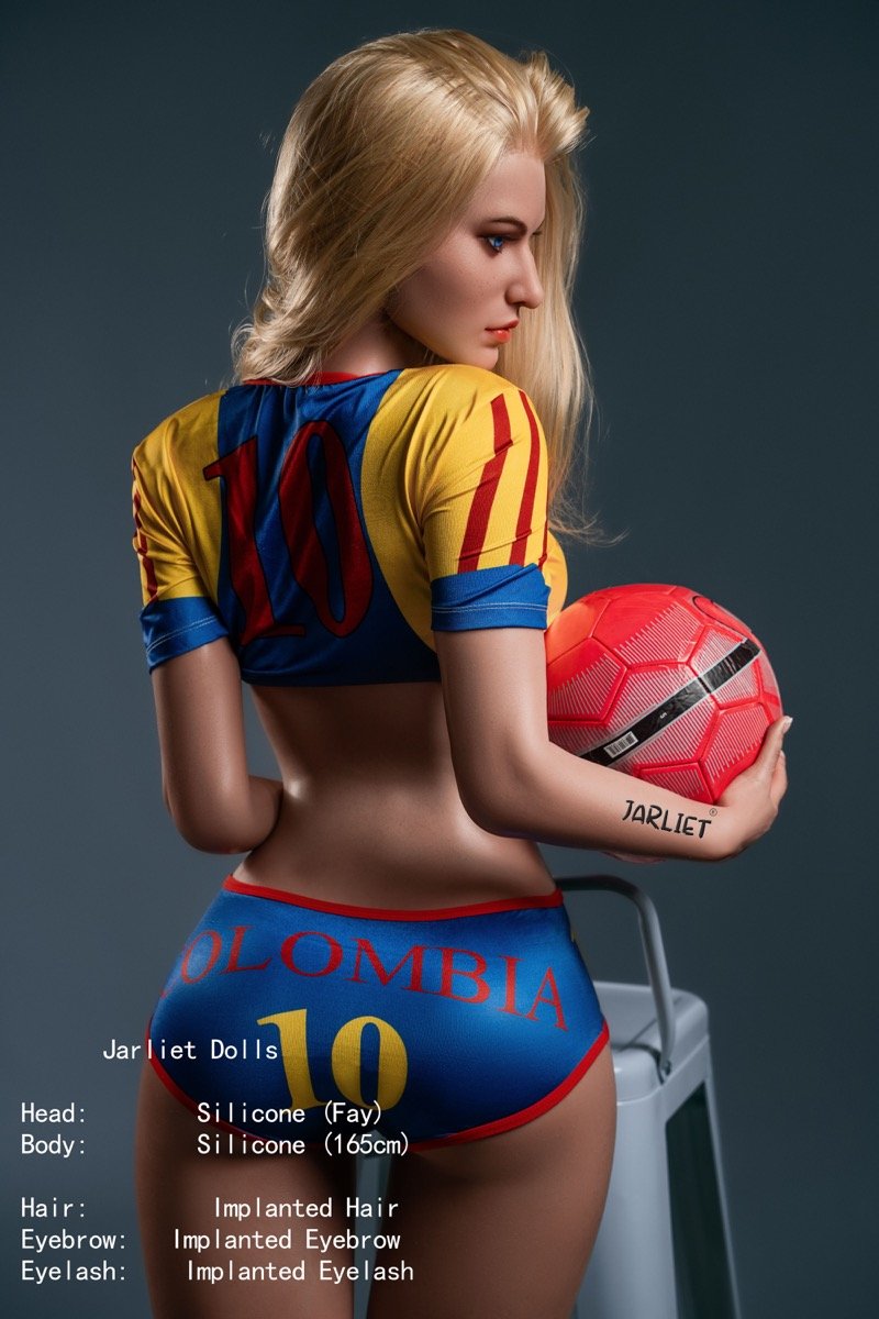 Fay - Boneca ocidental de silicone completo, loira de olhos azuis, 165 cm (5,4 pés) - Image 13