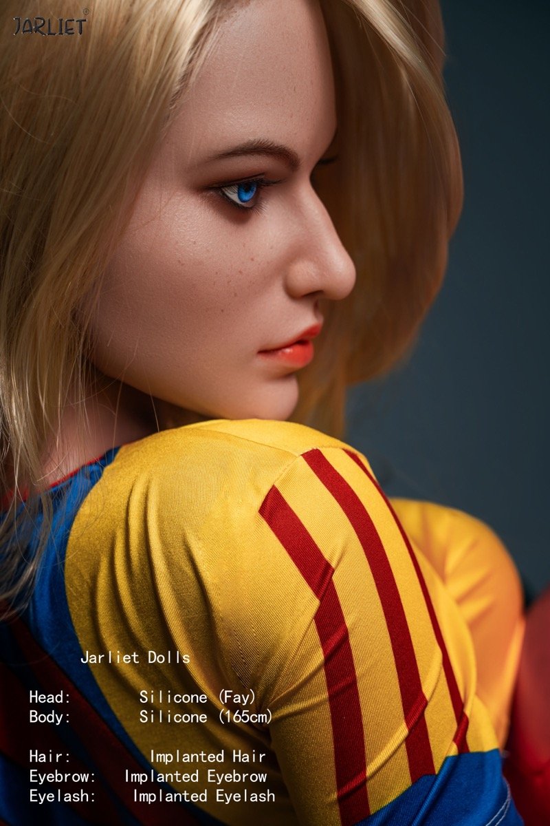 Fay - Boneca ocidental de silicone completo, loira de olhos azuis, 165 cm (5,4 pés) - Image 12