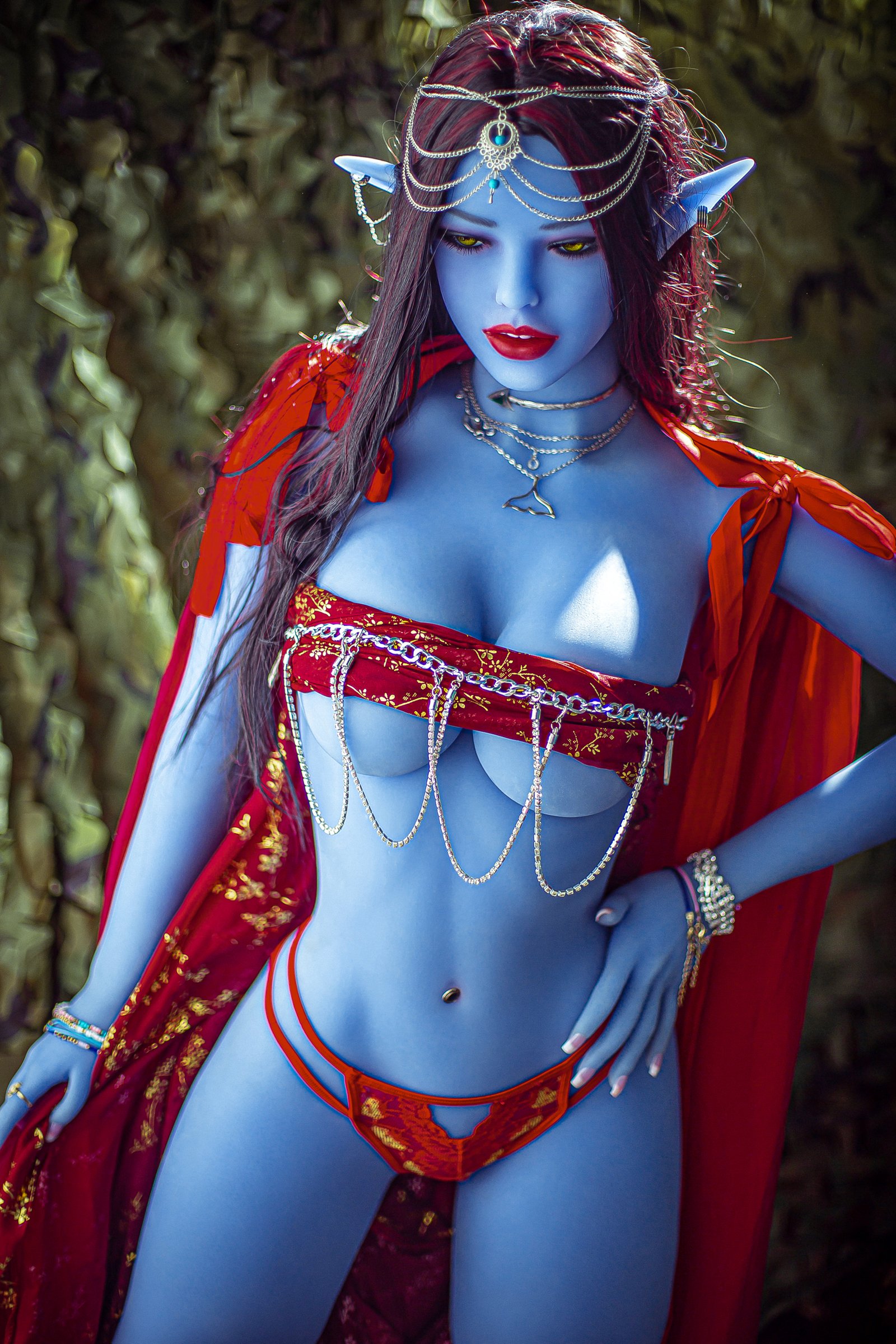 Abreu - Boneca AiBei de 158 cm, ultrarealista da raça elfa com pele azul - Image 14