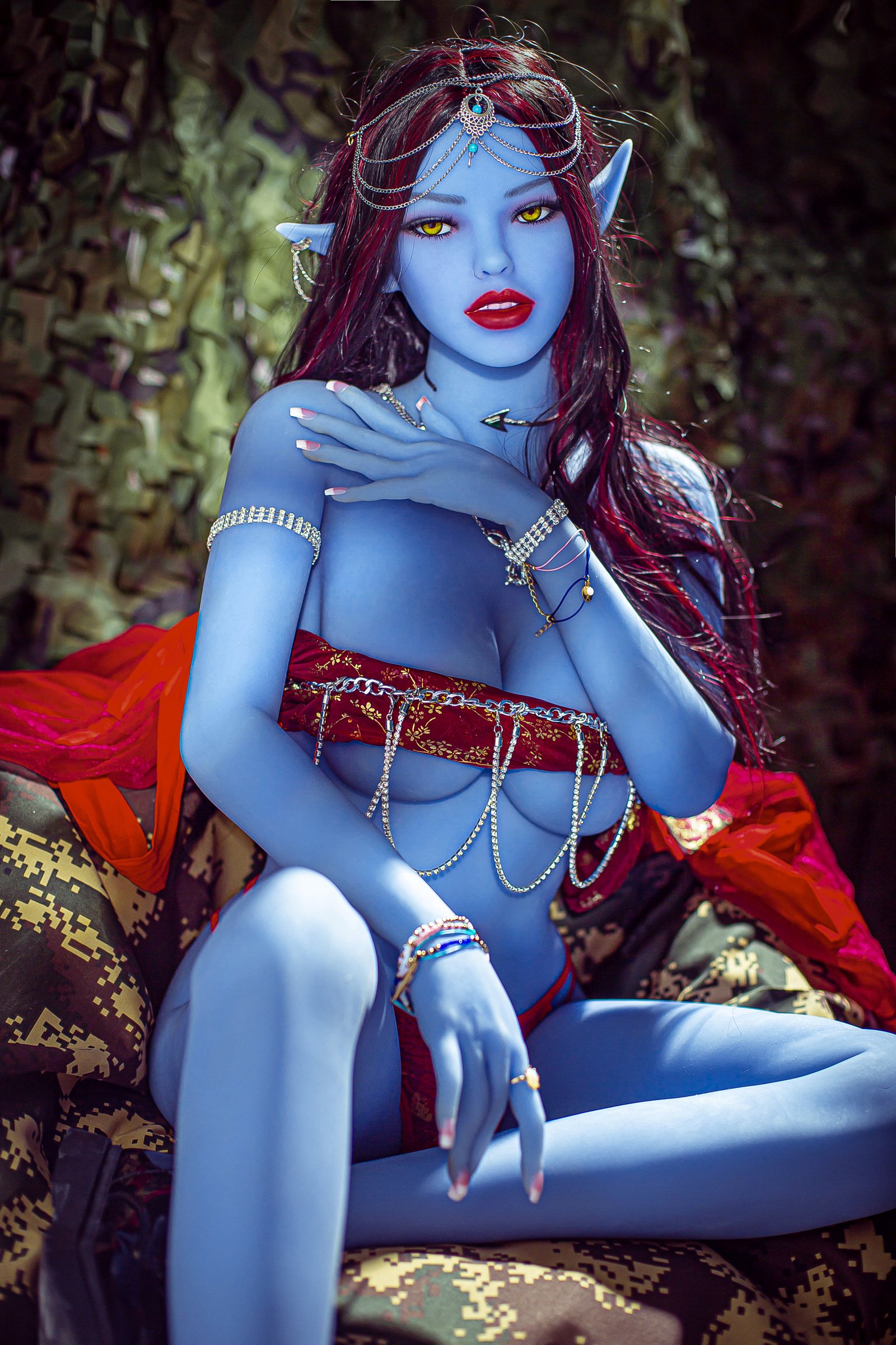 Abreu - Boneca AiBei de 158 cm, ultrarealista da raça elfa com pele azul - Image 16