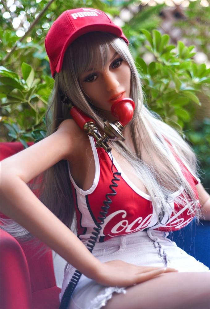 Andréia - Boneca sexual de 170 cm (5,5 pés) com cabelo cinza para homens, boneca sexual de seios grandes realista - Image 7