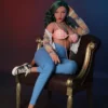 Aurélia Bragança – Boneca personalizada de 165 cm em TPE, cabeça 236 1