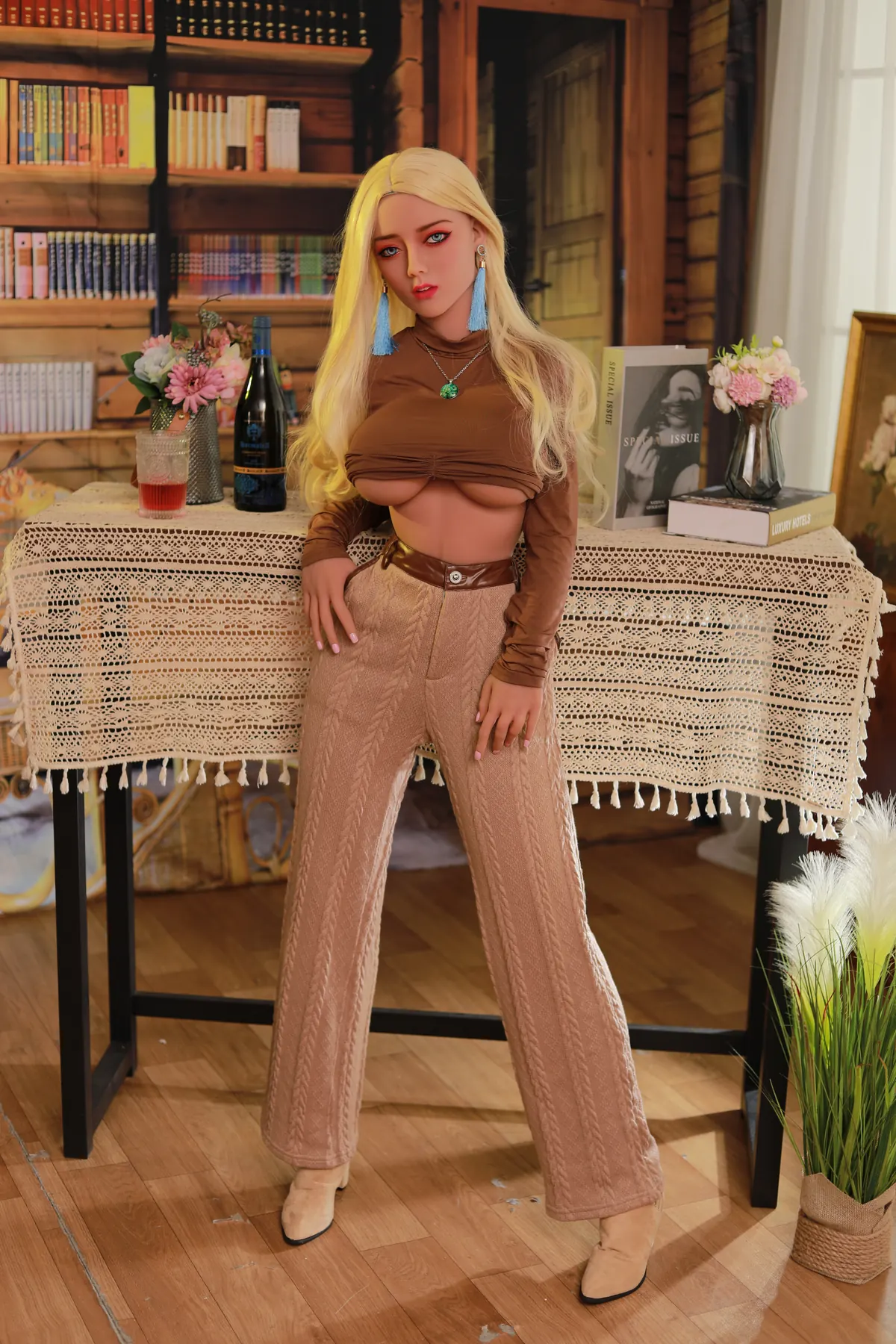 Aldaíra Dourado – Boneca personalizada de 158 cm em TPE, cabeça 250 2