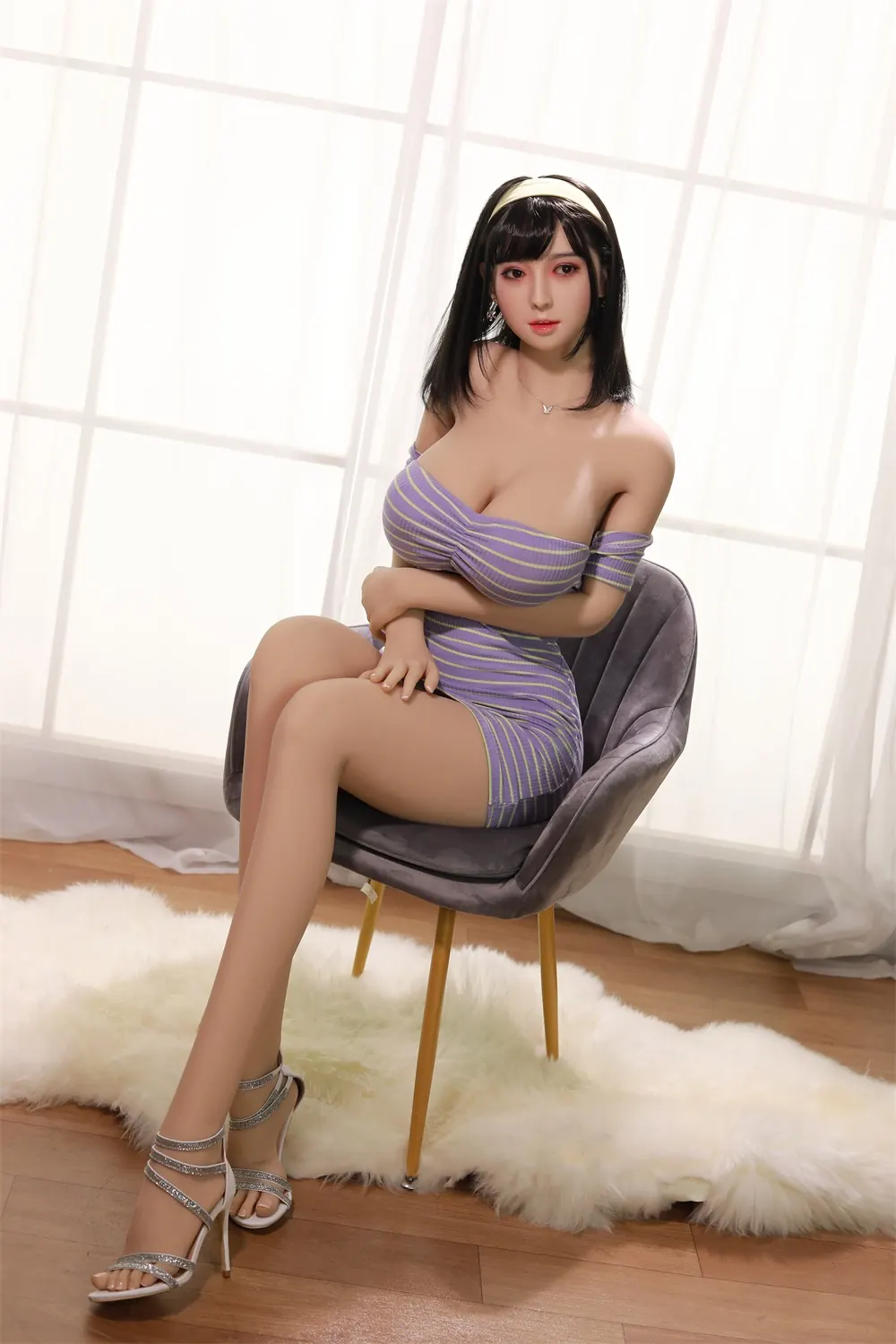 Adélia Lamego – Boneca personalizada de 168 cm em silicone integral, cabeça 043 2