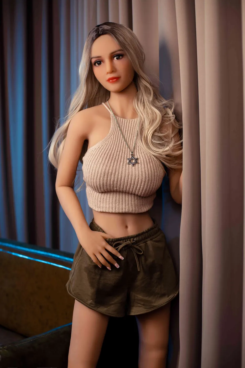 Adelina Cerqueira – Boneca personalizada de 168 cm em TPE, peito médio, cabeça 41 2