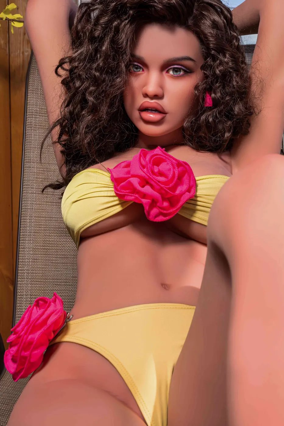 Anunciação Estremoz – Boneca personalizada de 168 cm em silicone integral, peito médio, cabeça 45 3