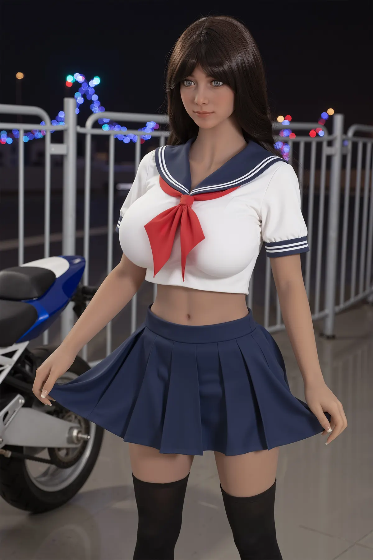 Pilar Valença – Boneca AIBEI TPE personalizada de 153 cm, rosto AB17 5