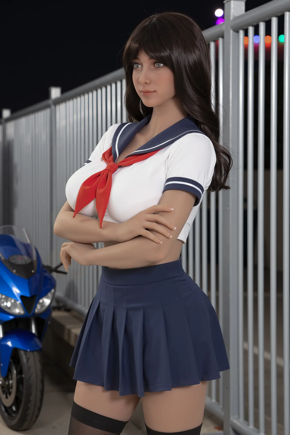 Pilar Valença – Boneca AIBEI TPE personalizada de 153 cm, rosto AB17 6