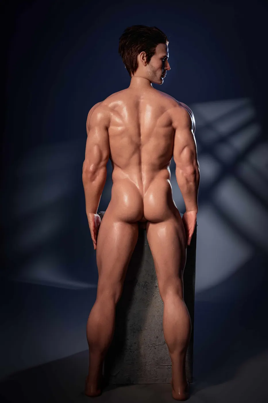 Lourenço Dourado – Boneco masculino personalizado de 168 cm em silicone integral, cabeça 186 9