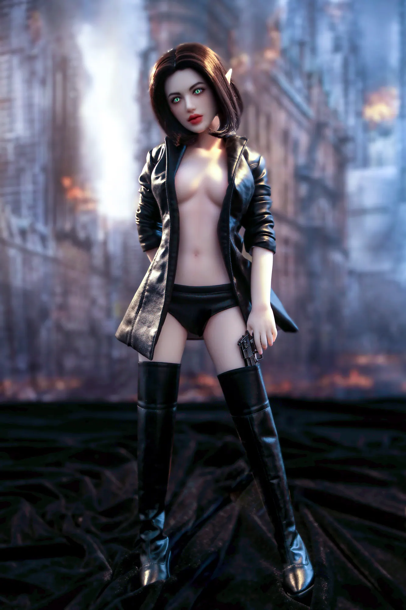 Si60cm M Arwen Cinnamon silicone doll view 9