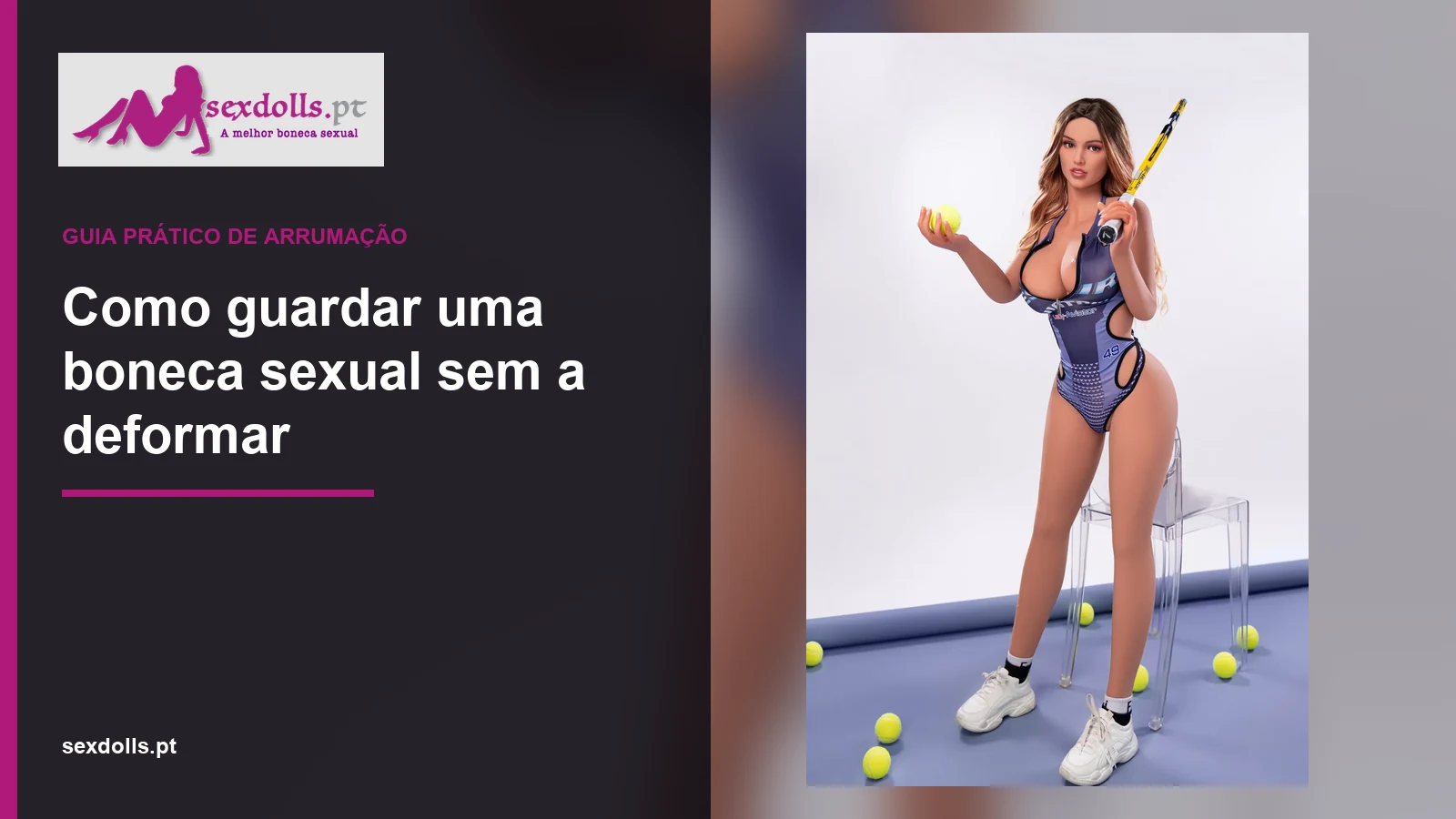 Boneca adulta vestida numa imagem de abertura sobre arrumação